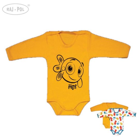 RAJ-POL BODY DZIECIĘCE Z DŁUGIM RĘKAWEM Cartoon Trio MINI PEK-BOD001 2-pak
