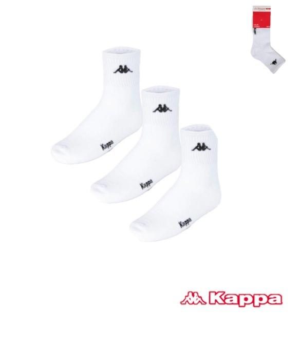 KAPPA - SKARPETKI 3/4 BIAŁY 3-PAK 368040, 368071