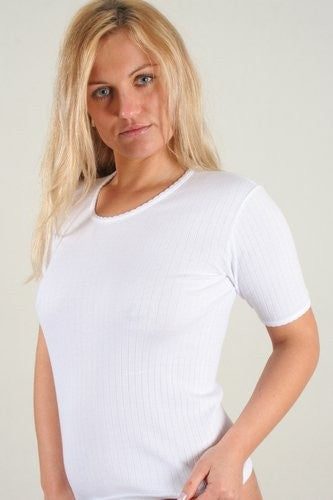 KOSZULKA DAMSKA BIAŁA 1314 KR R.S-L
