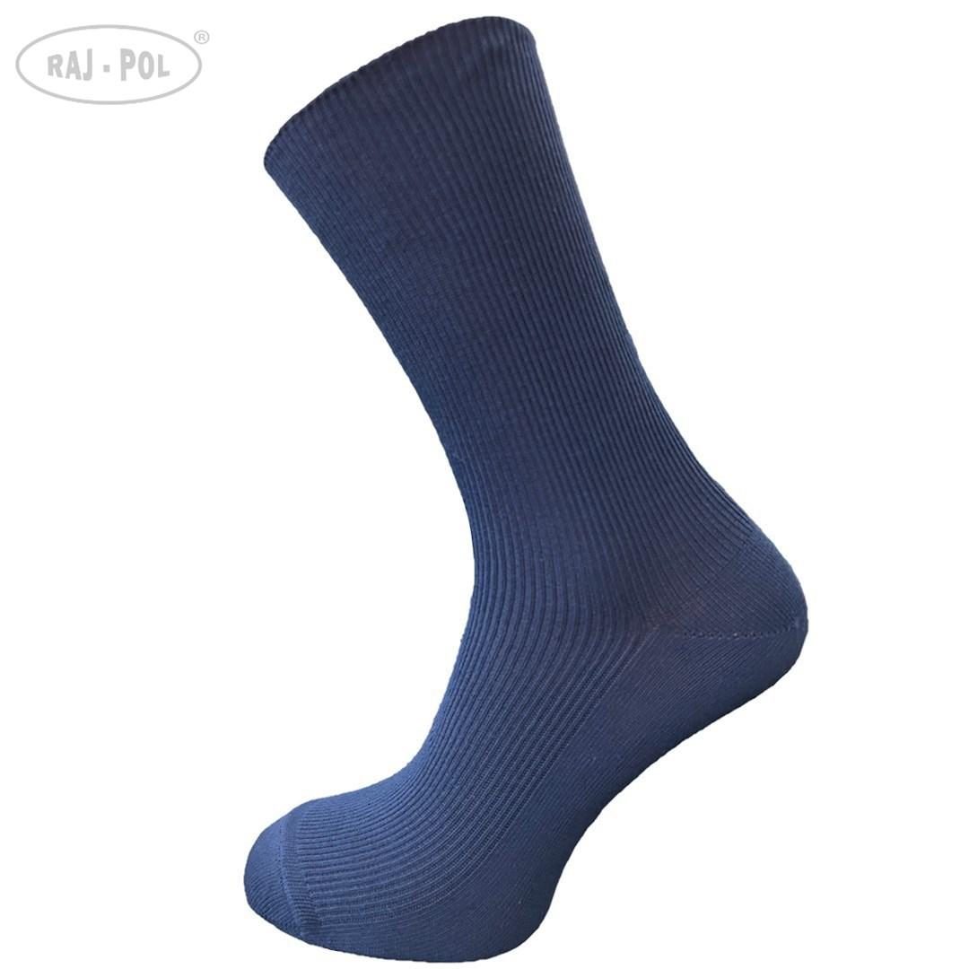 RAJ-POL SKARPETY BEZUCISKOWE BAWEŁNIANE COMFORT MEDYCZNE GRANATOWE 799558