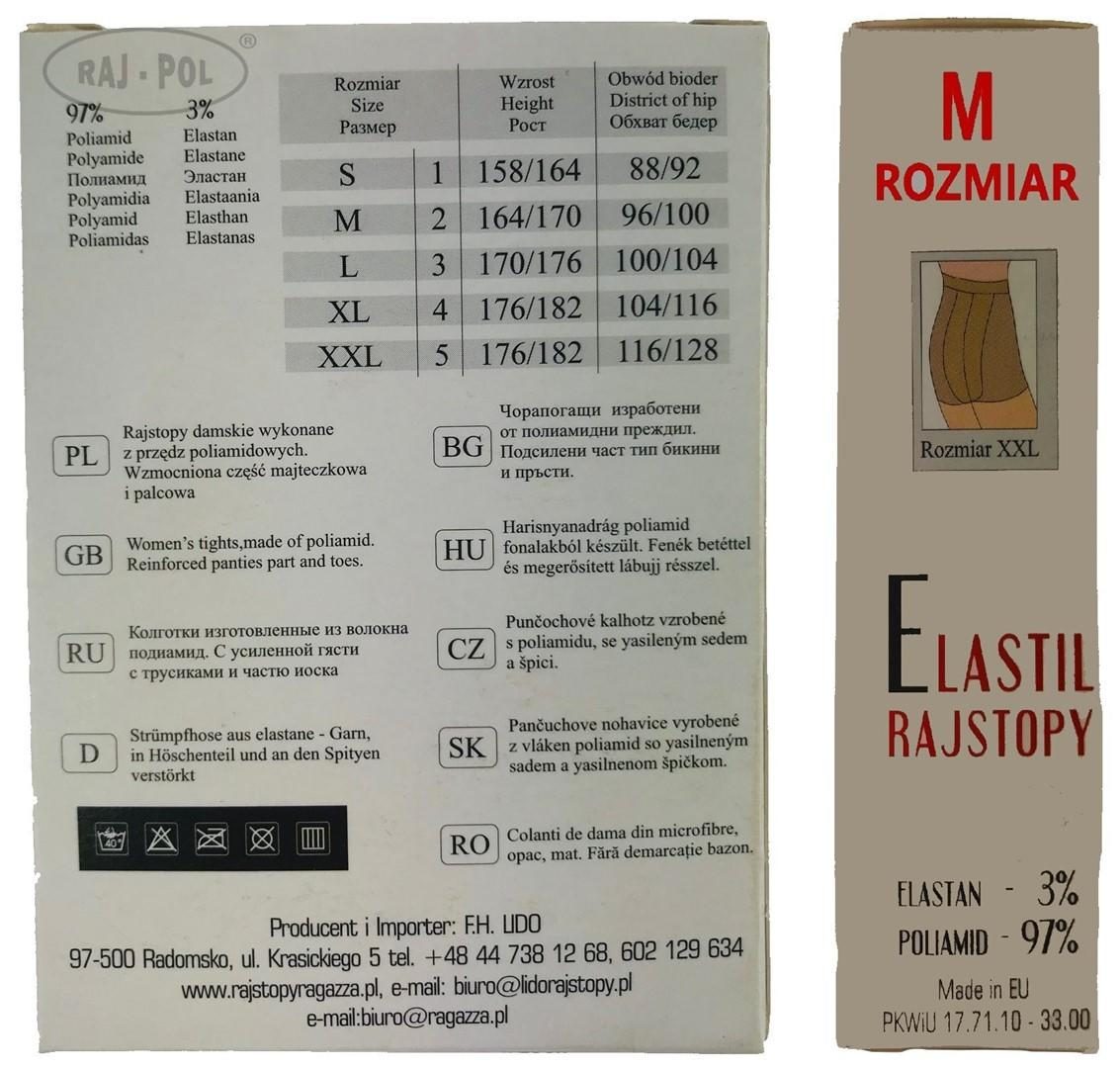 TRE STELLE RAJSTOPY DAMSKIE ELASTIL 20 DEN  LENA ART.311772 - KOLEKCJA RAGAZZA