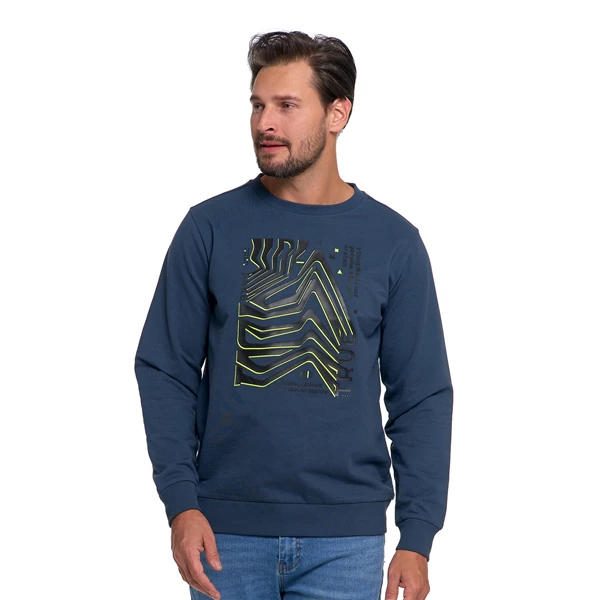 MORAJ BLUZA MĘSKA Z NADRUKIEM BEZ KAPTURA OBM3800-002