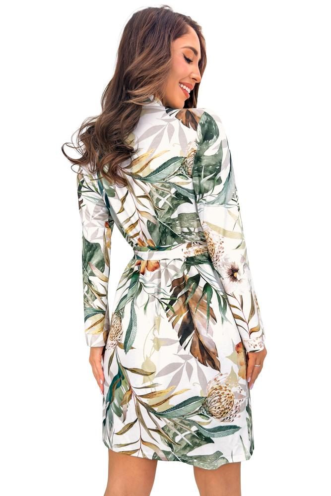 DONNA ELEGANCKI SZLAFROK W KWIATKI - OLIVIA