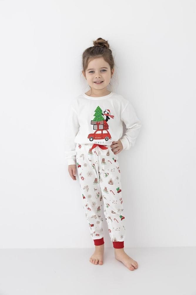PIŻAMA SENSIS LILLIAN/OLIVIER CHRISTMAS DŁ/RĘKAW