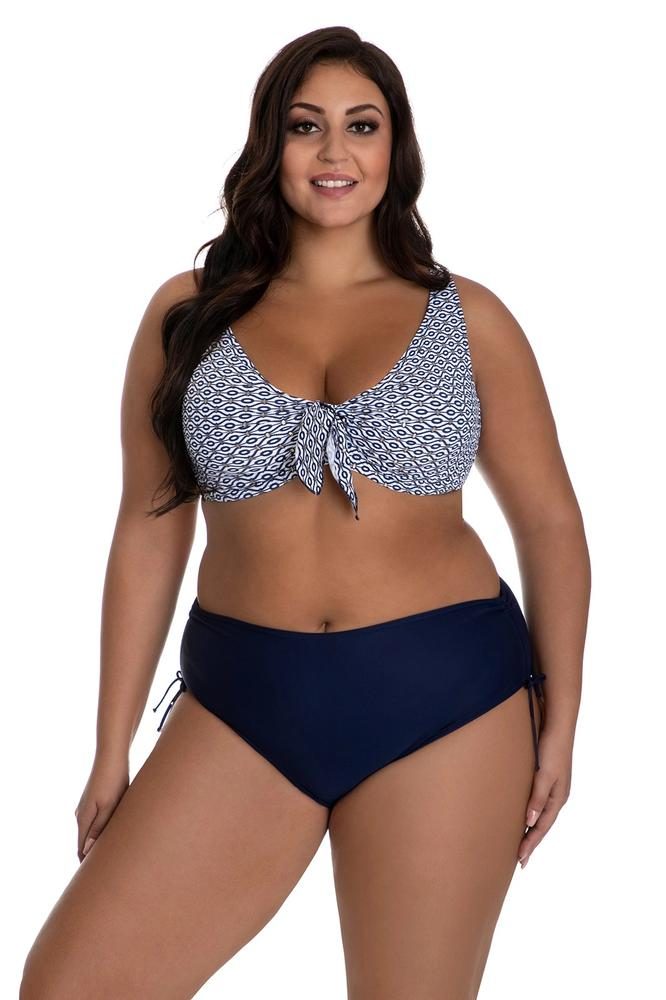 PRIMO DWUCZĘŚCIOWY KOSTIUM KĄPIELOWY PLUS SIZE MODELUJĄCY MIĘKKIE MISKI I MAJTKI Z WYSOKIM STANEM 615
