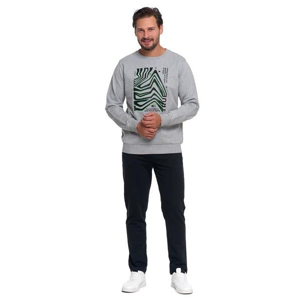 MORAJ BLUZA MĘSKA Z NADRUKIEM BEZ KAPTURA OBM3800-002