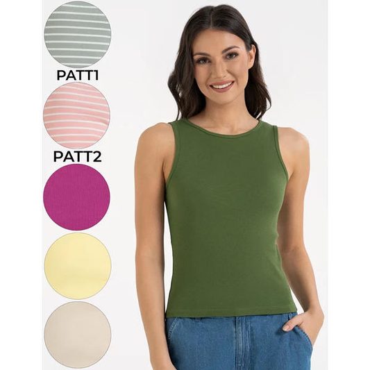 MORAJ KOSZULKA TANK TOP W PRĄŻEK BD900-322