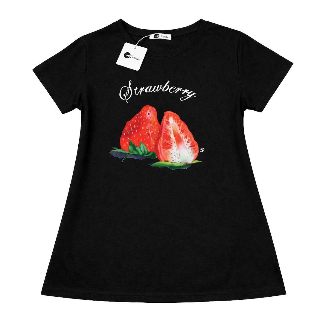 RAJ-POL T-SHIRT DAMSKI WZÓR TRUSKAWKA ONESIZE 764723