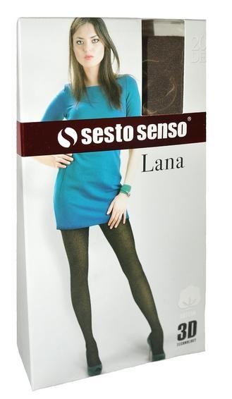 SESTO-SENSO RAJSTOPY DAMSKIE BAWEŁNIANE LANA 200 DEN, GŁADKIE
