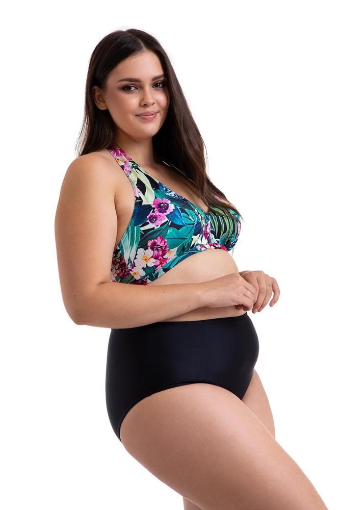 PRIMO DWUCZĘŚCIOWY KOSTIUM KĄPIELOWY PLUS SIZE WIĄZANY NA SZYI FIGI Z WYSOKIM STANEM 28