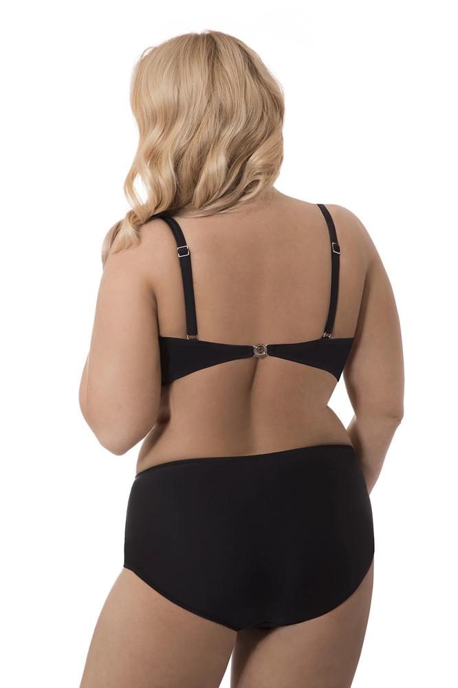 PRIMO DWUCZĘŚCIOWY KOSTIUM KĄPIELOWY WYSZCZUPLAJĄCY PLUS SIZE BIUSTONOSZ USZTYWNIANY I WYSOKIE MAJTKI Z MARSZCZENIAMI 378/02