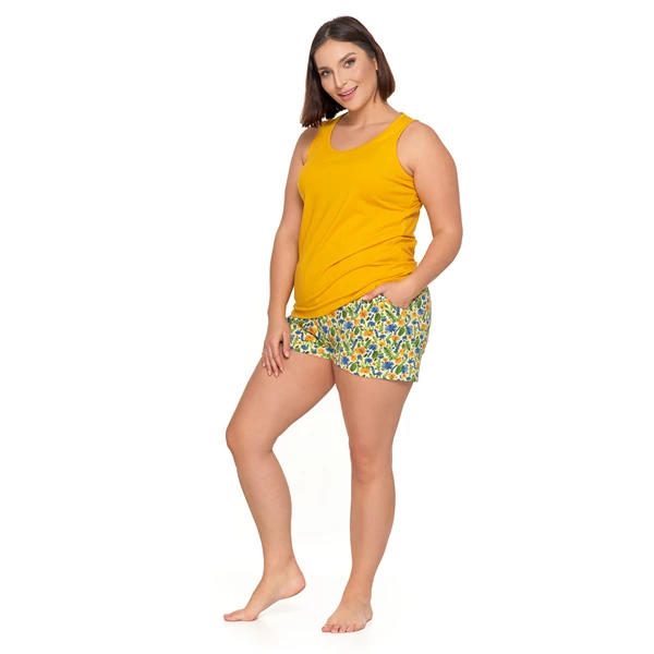 MORAJ PIŻAMA DAMSKA DWUCZĘŚCIOWA NA RAMIĄCZKACH PLUS SIZE PDD3000-002 S/S2025