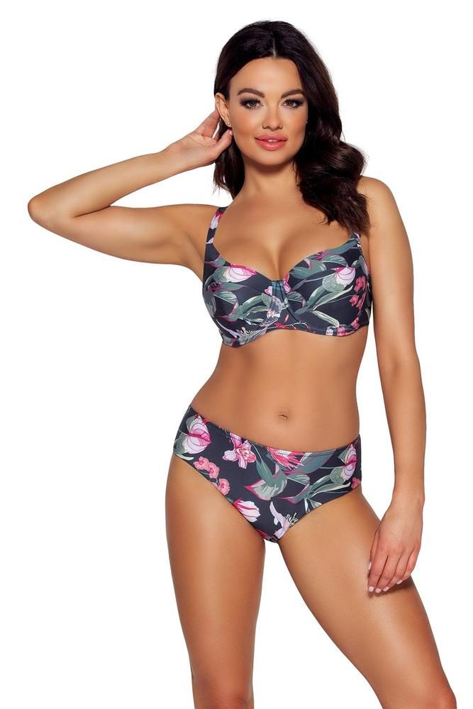 AVA BIUSTONOSZ SK 173 NAVY FLOWERS MAXI