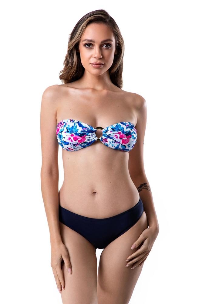 PRIMO DWUCZĘŚCIOWY KOSTIUM KĄPIELOWY BIKINI MIĘKKI STANIK BANDEAU Z KÓŁKIEM, KLASYCZNE FIGI 117