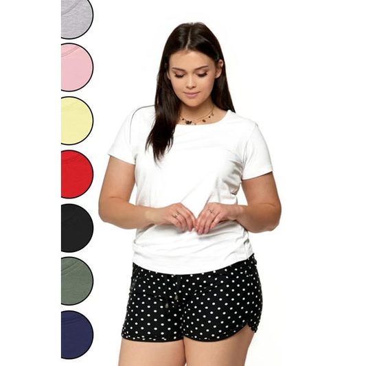 MORAJ T-SHIRT DAMSKI Z OKRĄGŁYM DEKOLDEM PLUS SIZE BD900-420-N