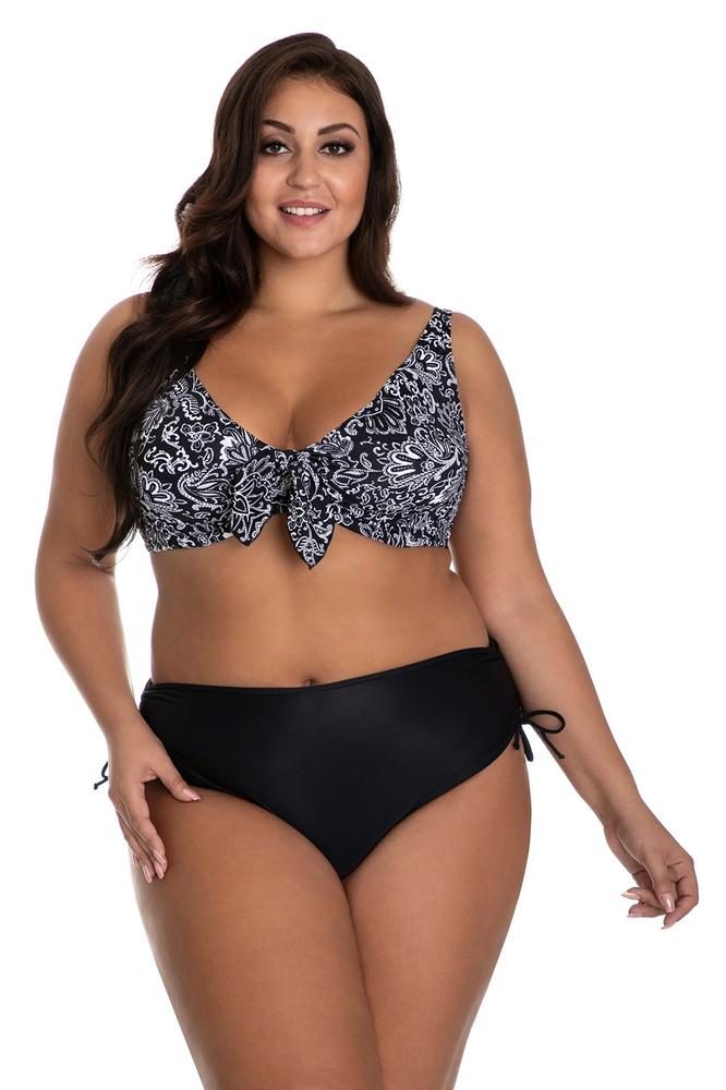PRIMO DWUCZĘŚCIOWY KOSTIUM KĄPIELOWY PLUS SIZE MODELUJĄCY MIĘKKIE MISKI I MAJTKI Z WYSOKIM STANEM 615