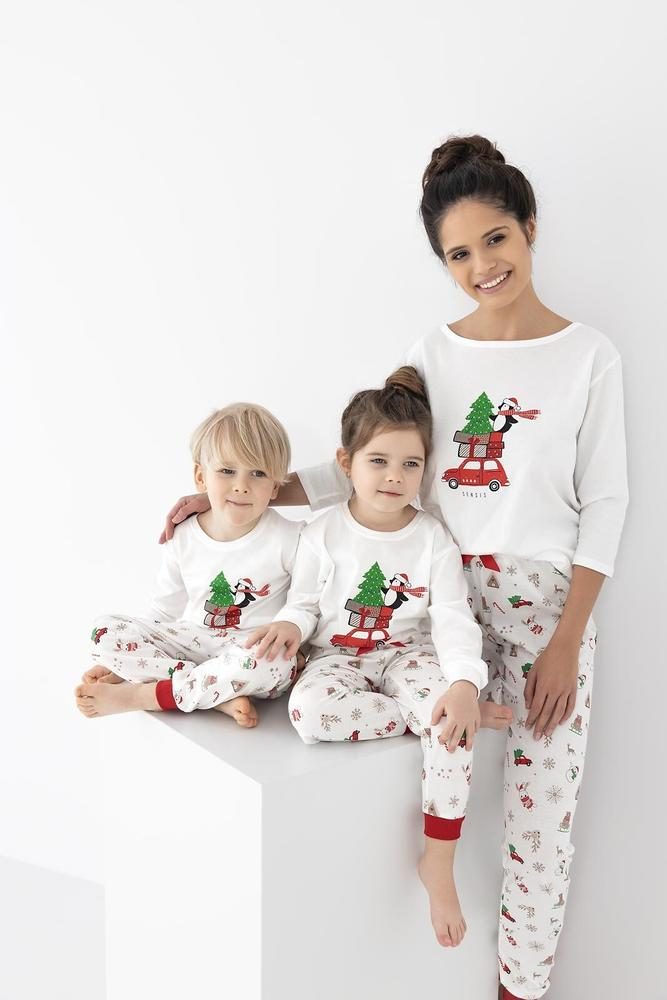 PIŻAMA SENSIS LILLIAN/OLIVIER CHRISTMAS DŁ/RĘKAW
