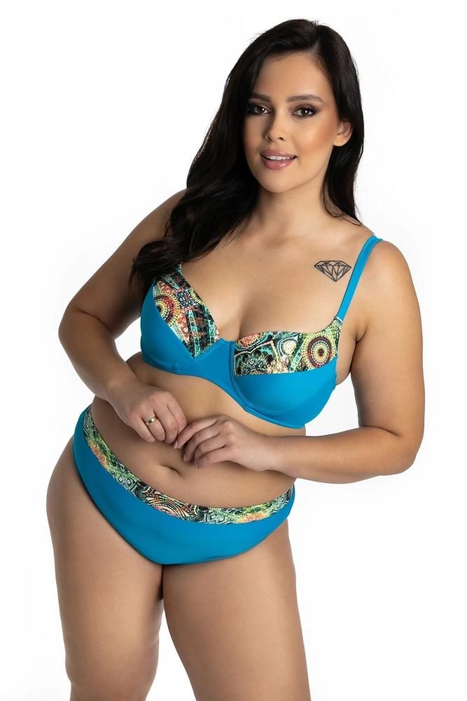 PRIMO DWUCZĘŚCIOWY KOSTIUM KĄPIELOWY PLUS SIZE USZTYWNIANE MISKI I FIGI PEŁNE 73