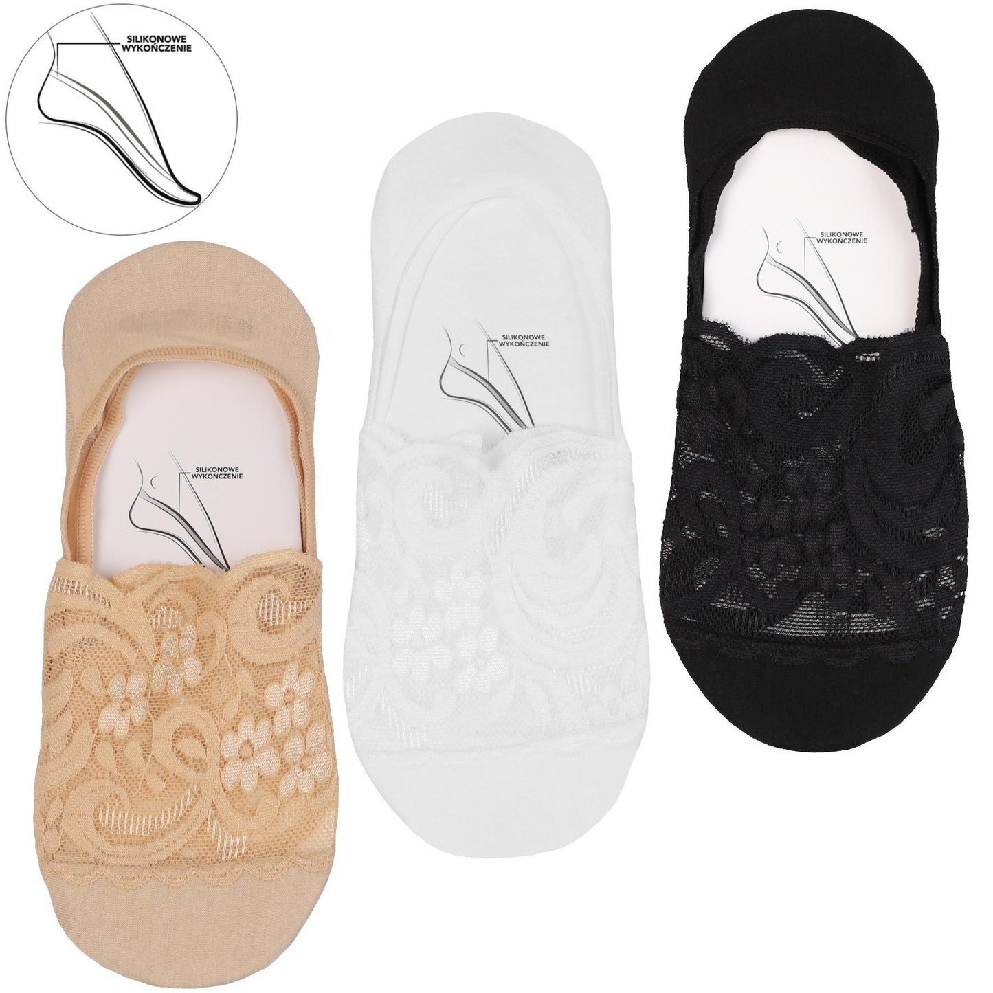 MORAJ STOPKI DAMSKIE KORONKOWE CDB300-009