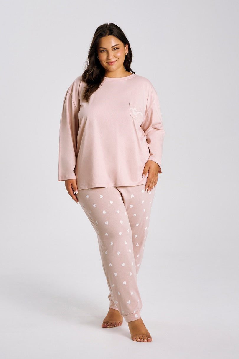 3468 PIŻAMA DAMSKA DŁUGA NORI 2XL-3XL