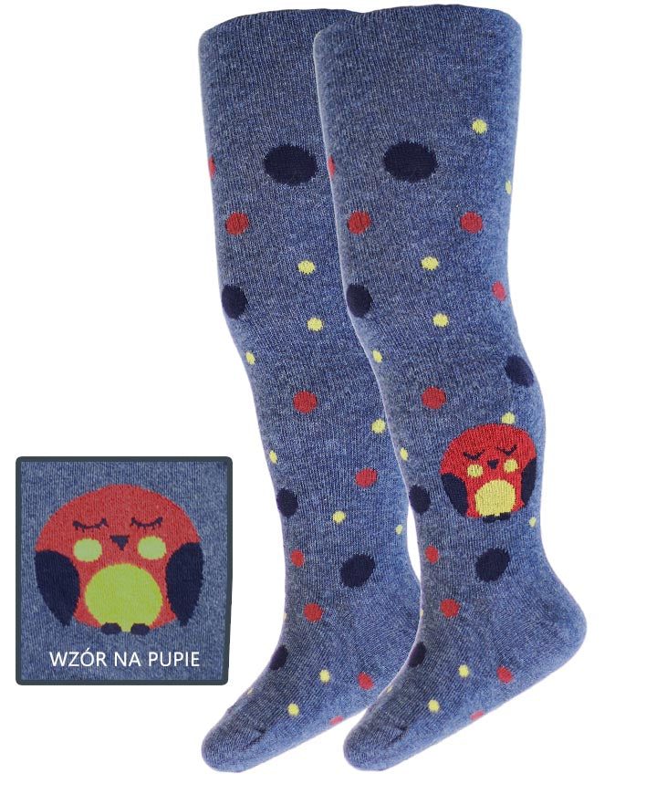 WOLA BABIES - RAJSTOPY WZOROWANE BAWEŁNIANE DZIEWCZĘCE 0 - 2 LATA - AW2020