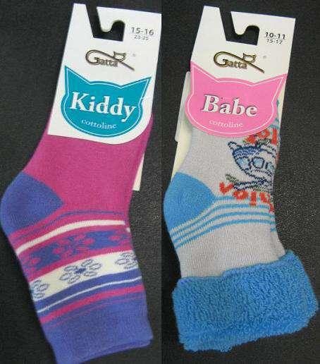 GATTA KIDDY COTTOLINE - SKARPETKI FROTTOWE WZORZYSTE  2-6 LAT