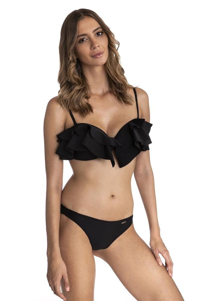 PRIMO DWUCZĘŚCIOWY KOSTIUM KĄPIELOWY BIKINI Z FALBANKAMI BARDOTKA I MAJTKI BRAZYLIANY 383