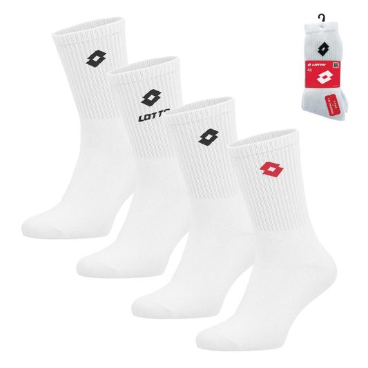 RAJ-POL SKARPETY DZIECIĘCE LOTTO TENNIS WHITE 4-PAK 520483, 520421, 520360
