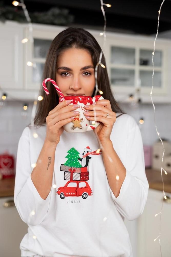 PIŻAMA SENSIS LILLIANA 3/4 CHRISTMAS