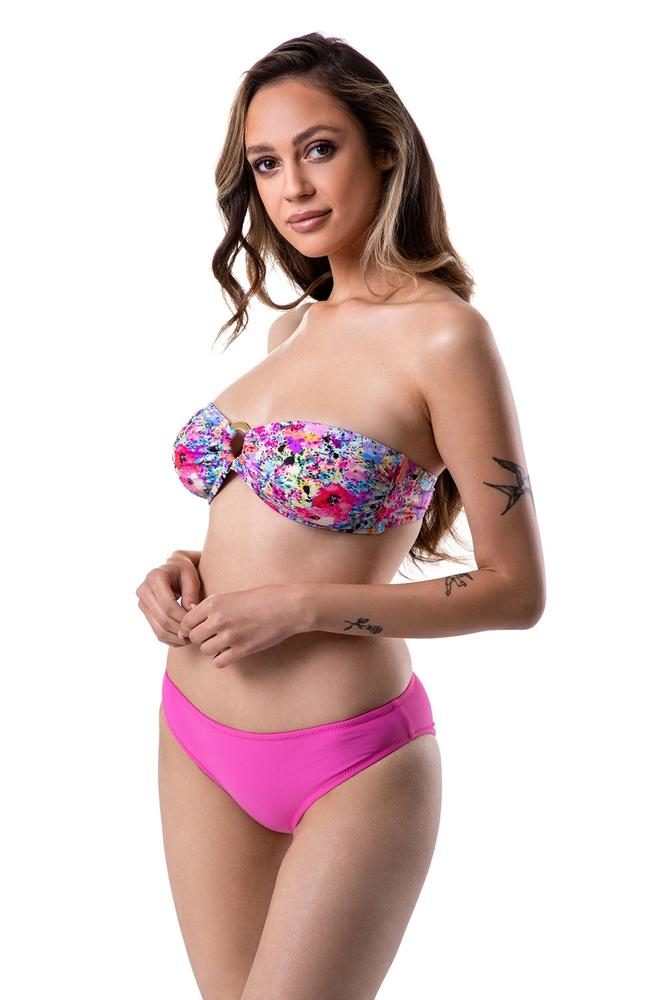 PRIMO DWUCZĘŚCIOWY KOSTIUM KĄPIELOWY BIKINI MIĘKKI STANIK BANDEAU Z KÓŁKIEM, KLASYCZNE FIGI 117