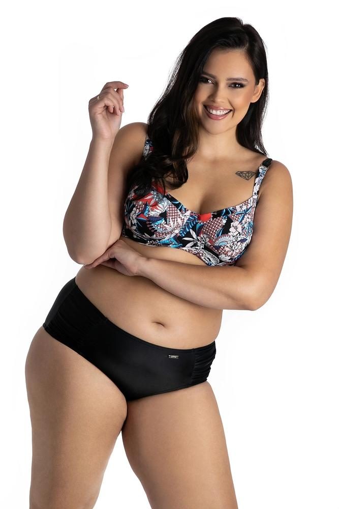 PRIMO DWUCZĘŚCIOWY KOSTIUM KĄPIELOWY WYSZCZUPLAJĄCY PLUS SIZE MIĘKKIE MISKI I MAJTKI Z MARSZCZENIAMI 530