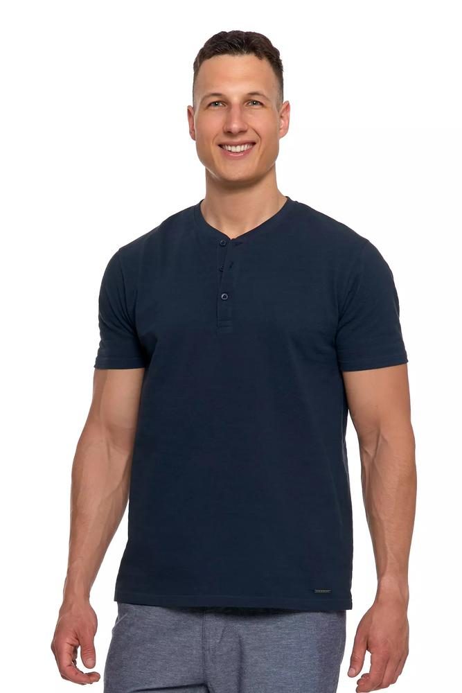 MORAJ T-SHIRT MĘSKI Z PRĄŻKOWANĄ STRUKTURĄ OTS2700-001