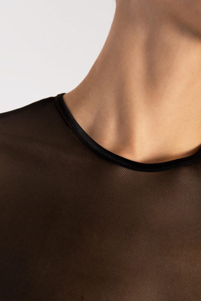 FIORE I0001 - MEG - TRANSPARENTNE BODY Z DŁUGIM RĘKAWEM