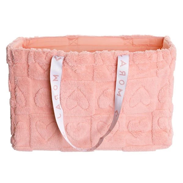 MORAJ TORBA PLUSZOWA SHOPPER Z SERDUSZKAMI MRT1300-001