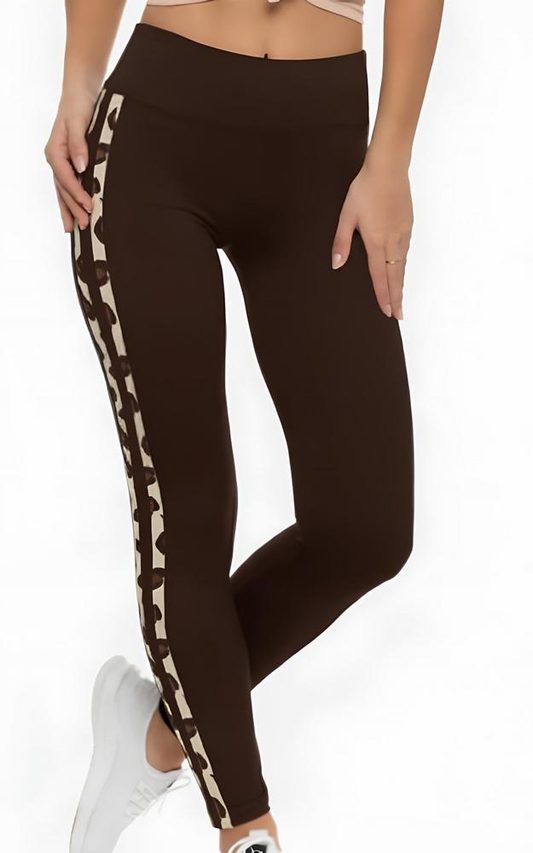 NOVITI LEGGINSY WZOROWANE LE007