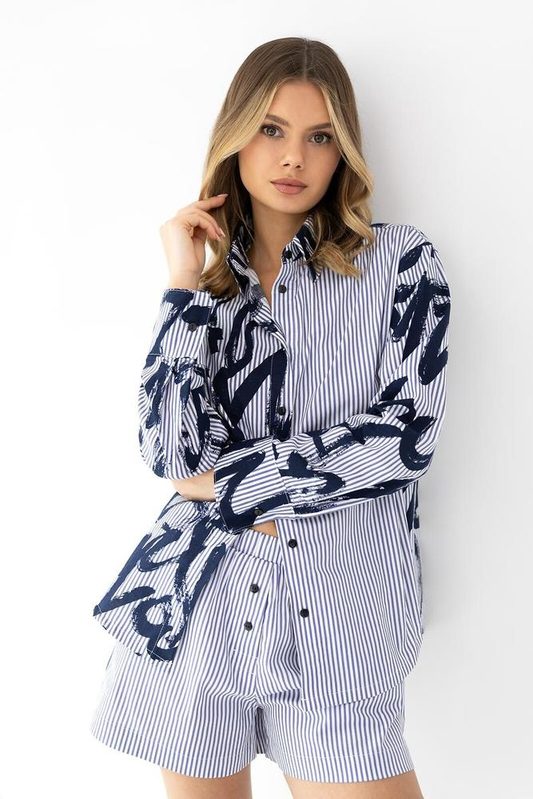 SENSIS PIŻAMA HALLIE KR/R S-XL ROZPINANA