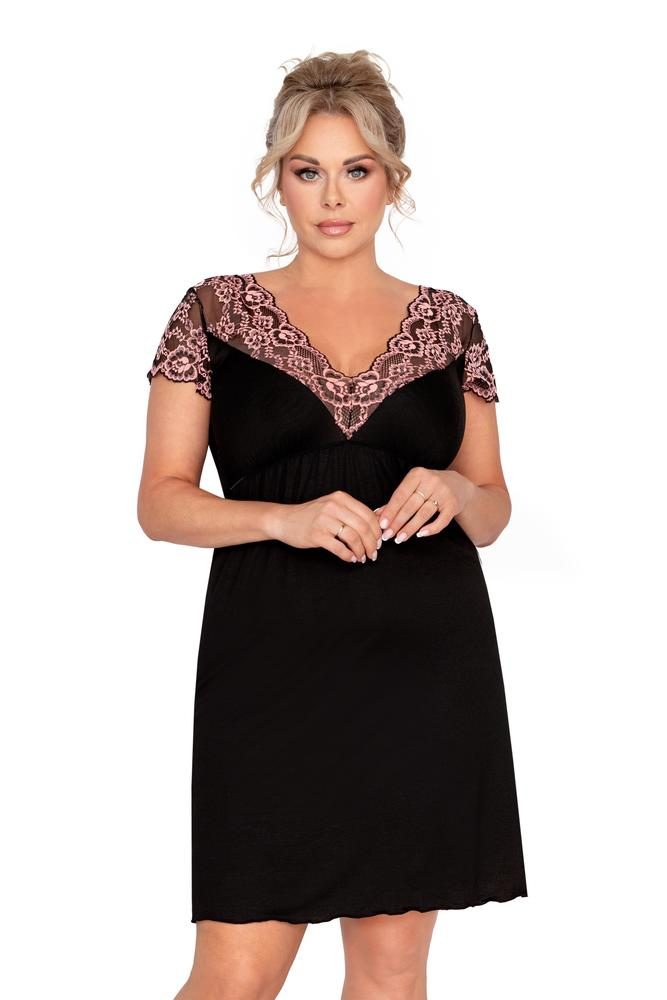 DONNA KOSZULKA NOCNA ADELE PLUS SIZE KRÓTKI RĘKAW