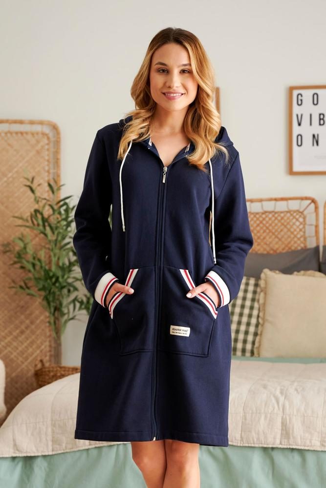 DOCTOR-NAP SZLAFROK DAMSKI SMZ.4508 NAVY BLUE WL26