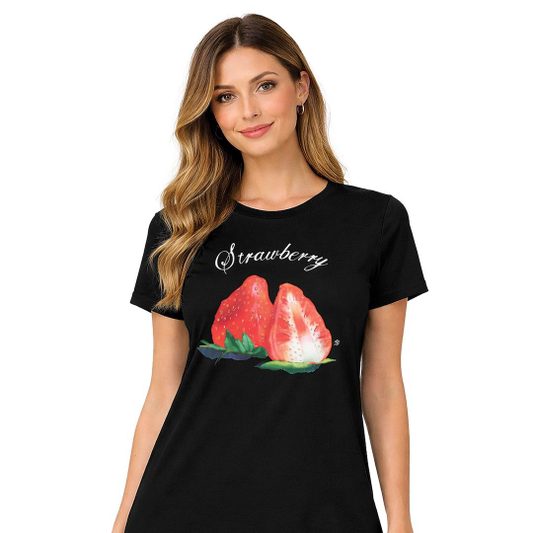 RAJ-POL T-SHIRT DAMSKI WZÓR TRUSKAWKA ONESIZE 764723