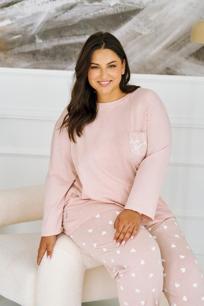 TARO 3468 PIŻAMA DAMSKA DŁUGA NORI 2XL-3XL