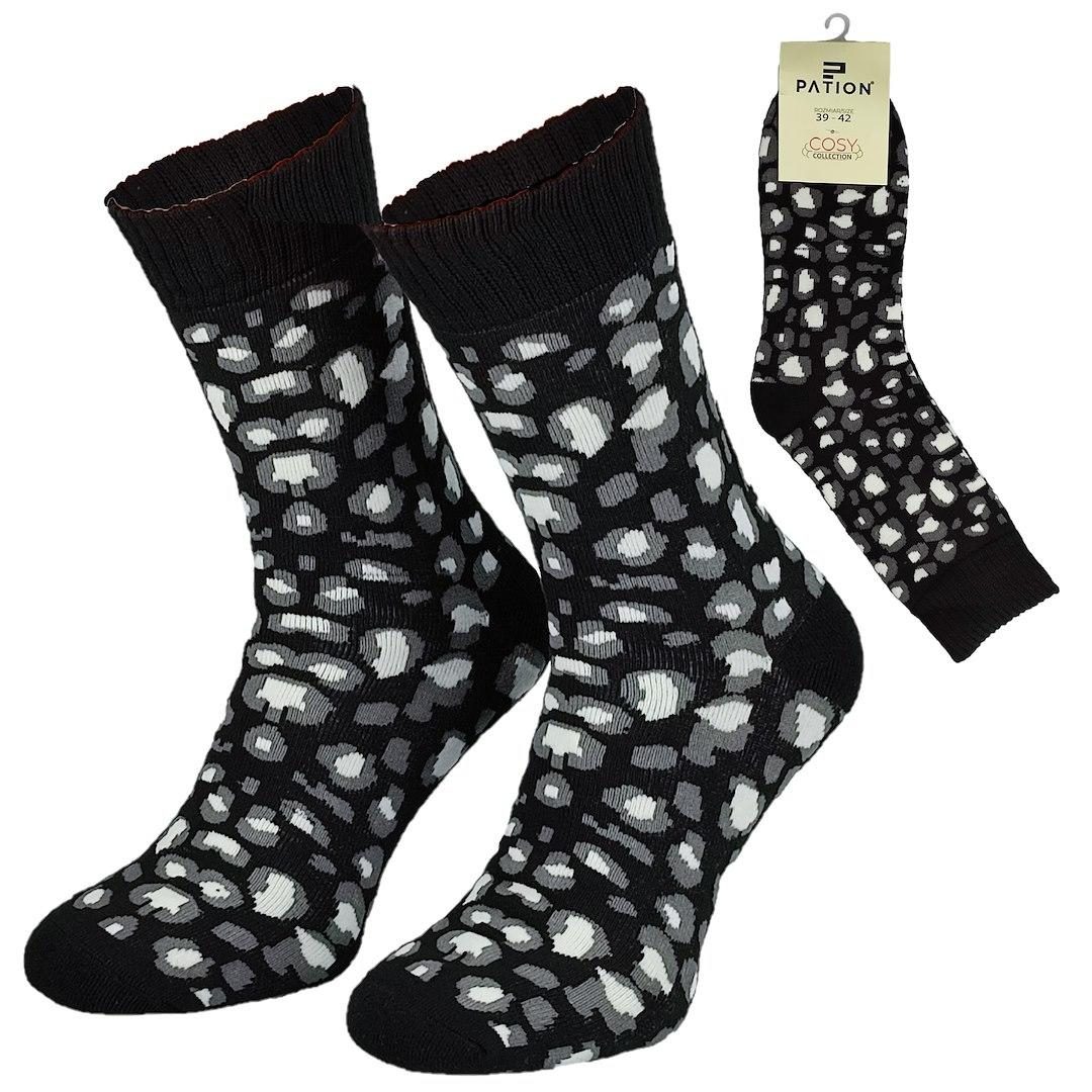 PATION SKARPETA COSY CZARNA WZOROWANA CĘTKI 736003, 736010