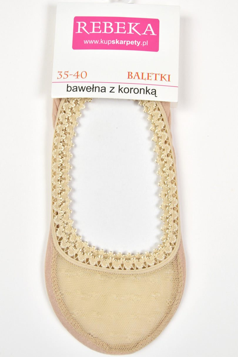 BALERINKI BAWEŁNA/KORONKA 0036