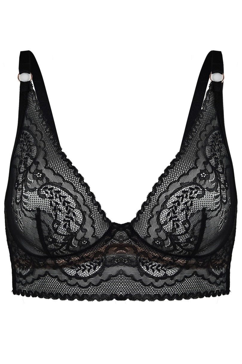 BIUSTONOSZ FEEL BRALETTE LONG 19236 BLACK