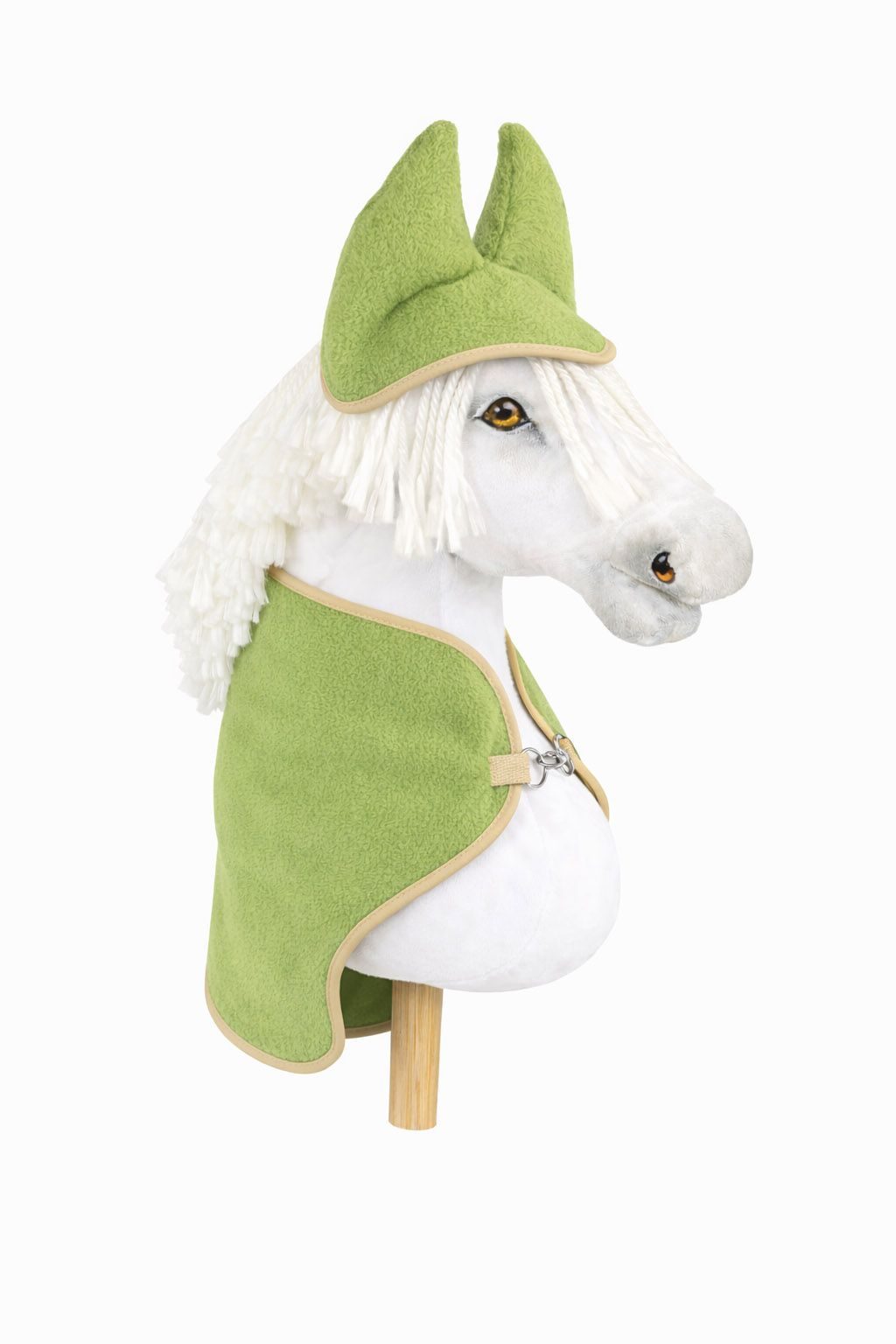 Zestaw dla Hobby Horse A3: polarowa derka + nauszniki – kremowy
