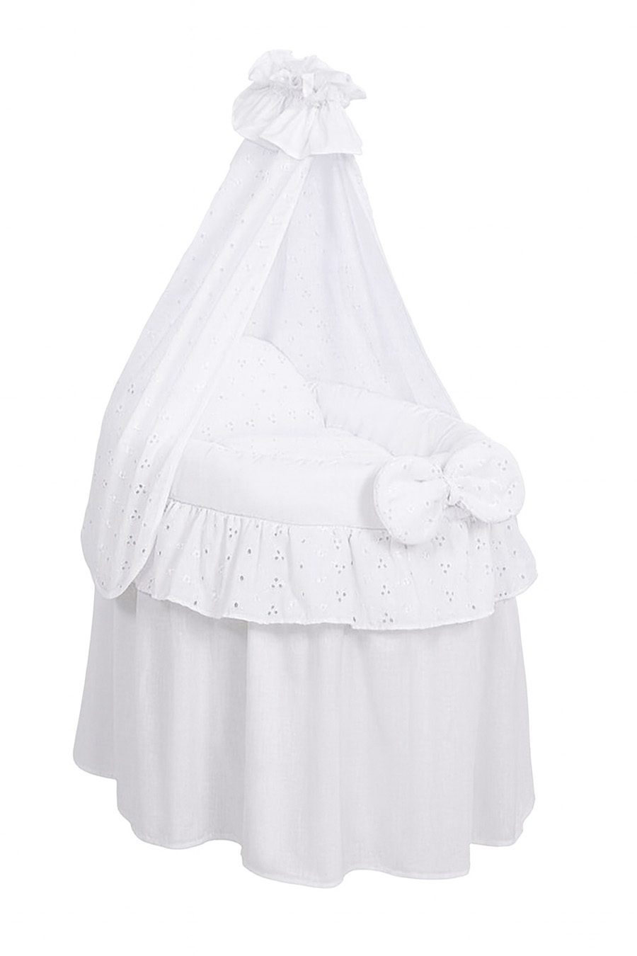 Wózek dla lalek Kosz Mojżesza dla lalek z baldachimem LITTLE PRINCESS różowy