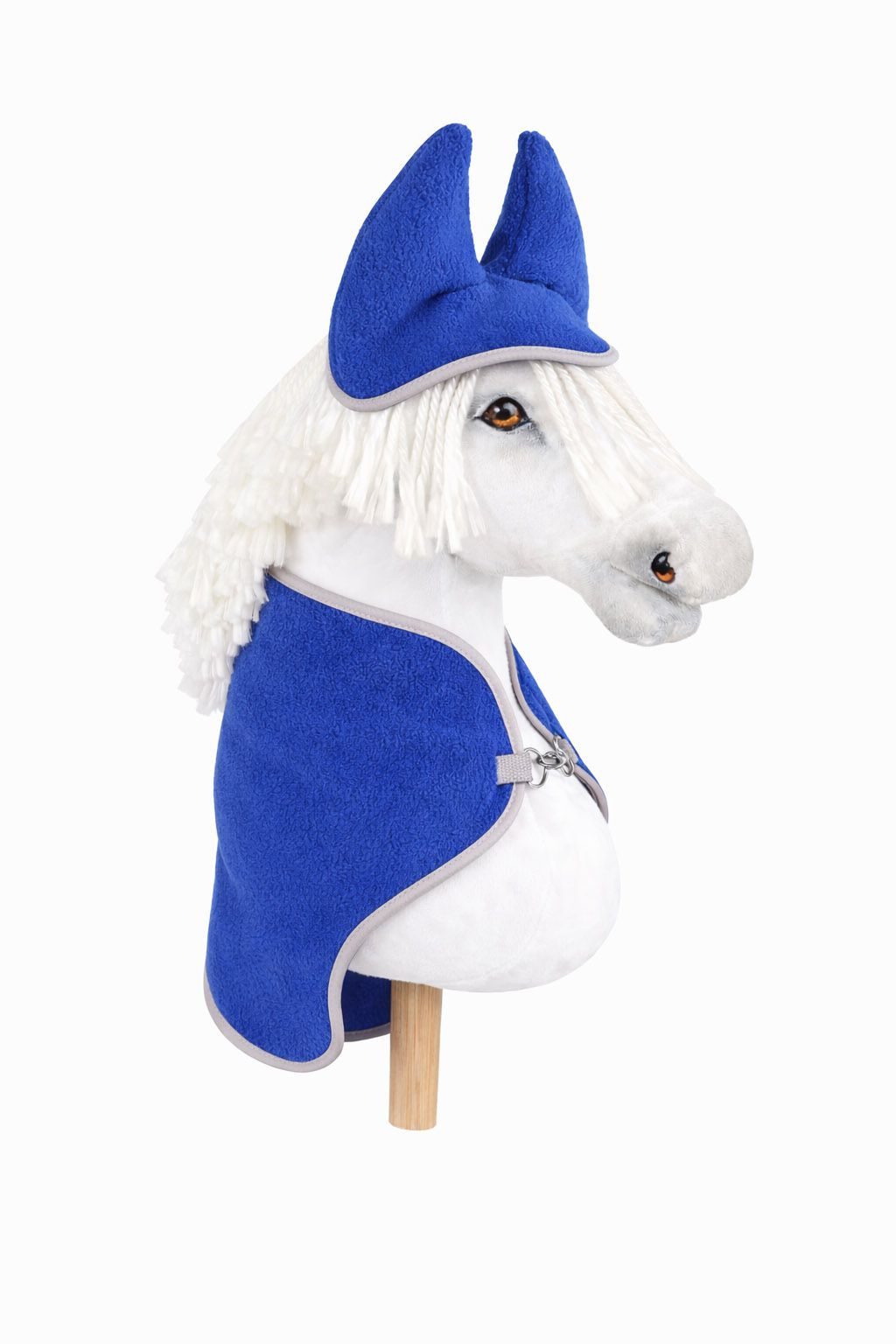 Zestaw dla Hobby Horse uniwersalny A4 i A5: polarowa derka + nauszniki – chabrowy