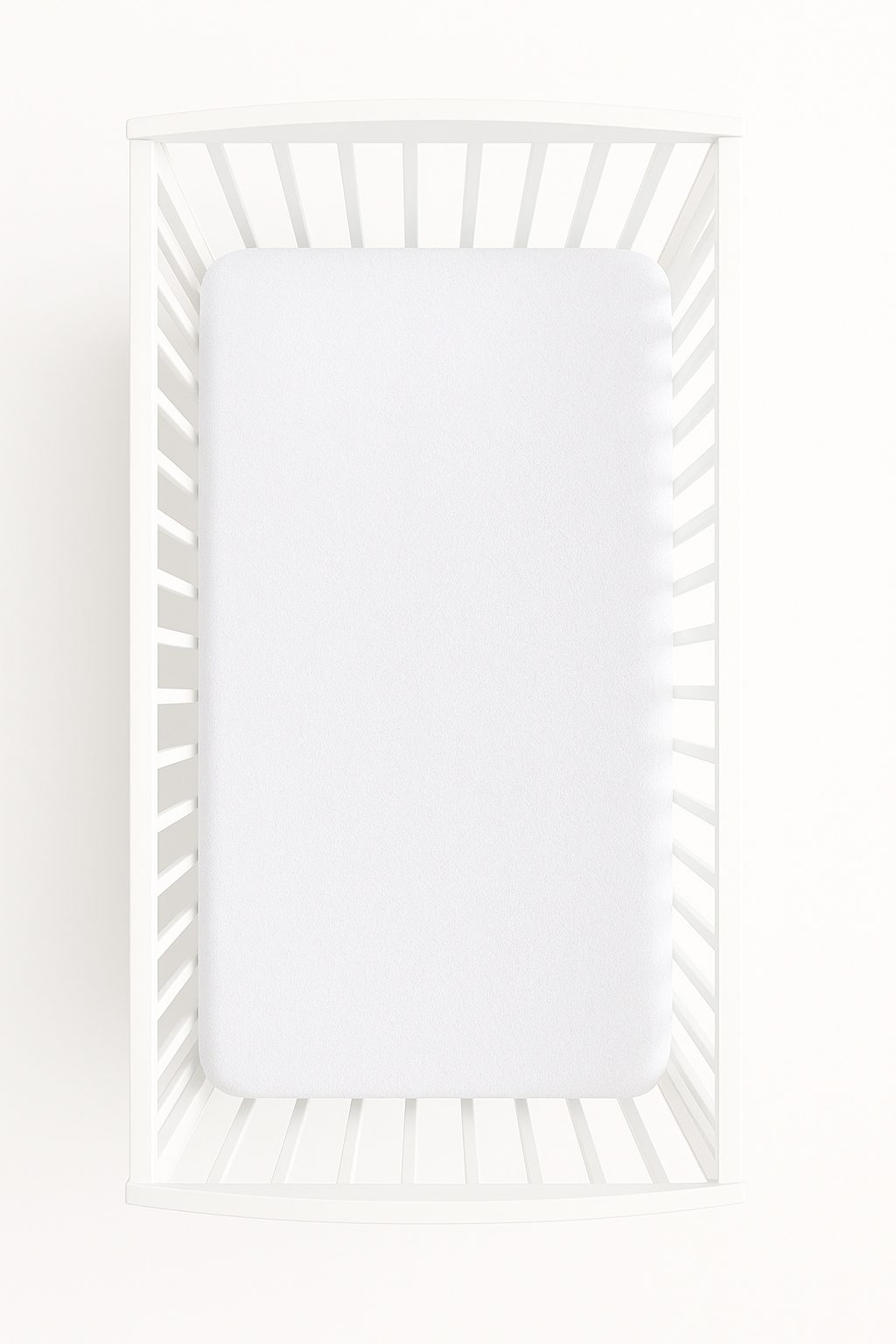 Prześcieradło frotte z gumką do łóżeczka 120x60cm - białe