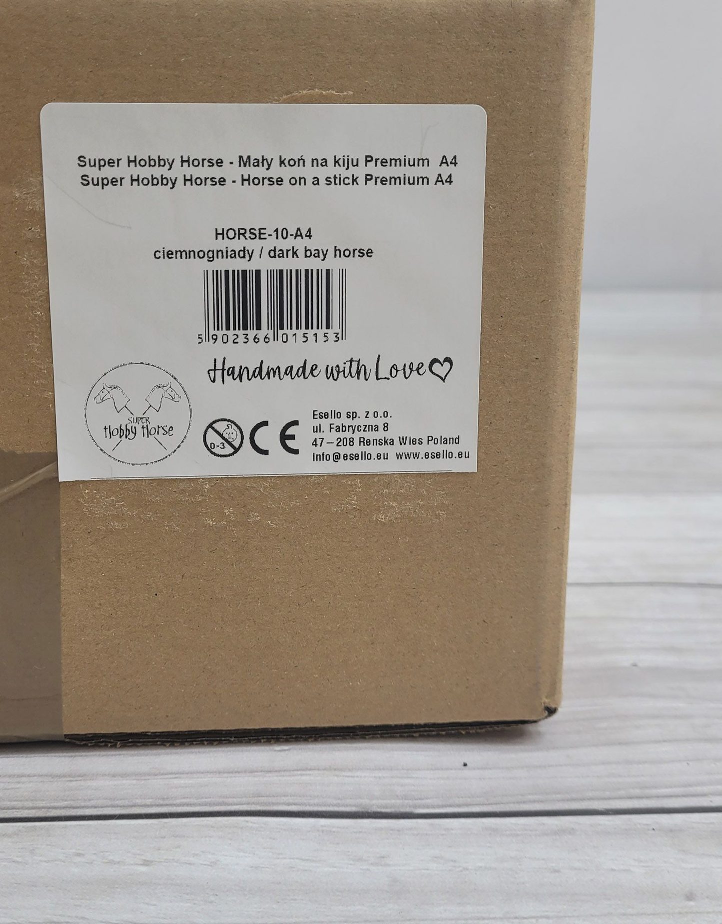 Hobby Horse Średni koń na kiju Premium ciemnobrązowy ciemogniady A4
