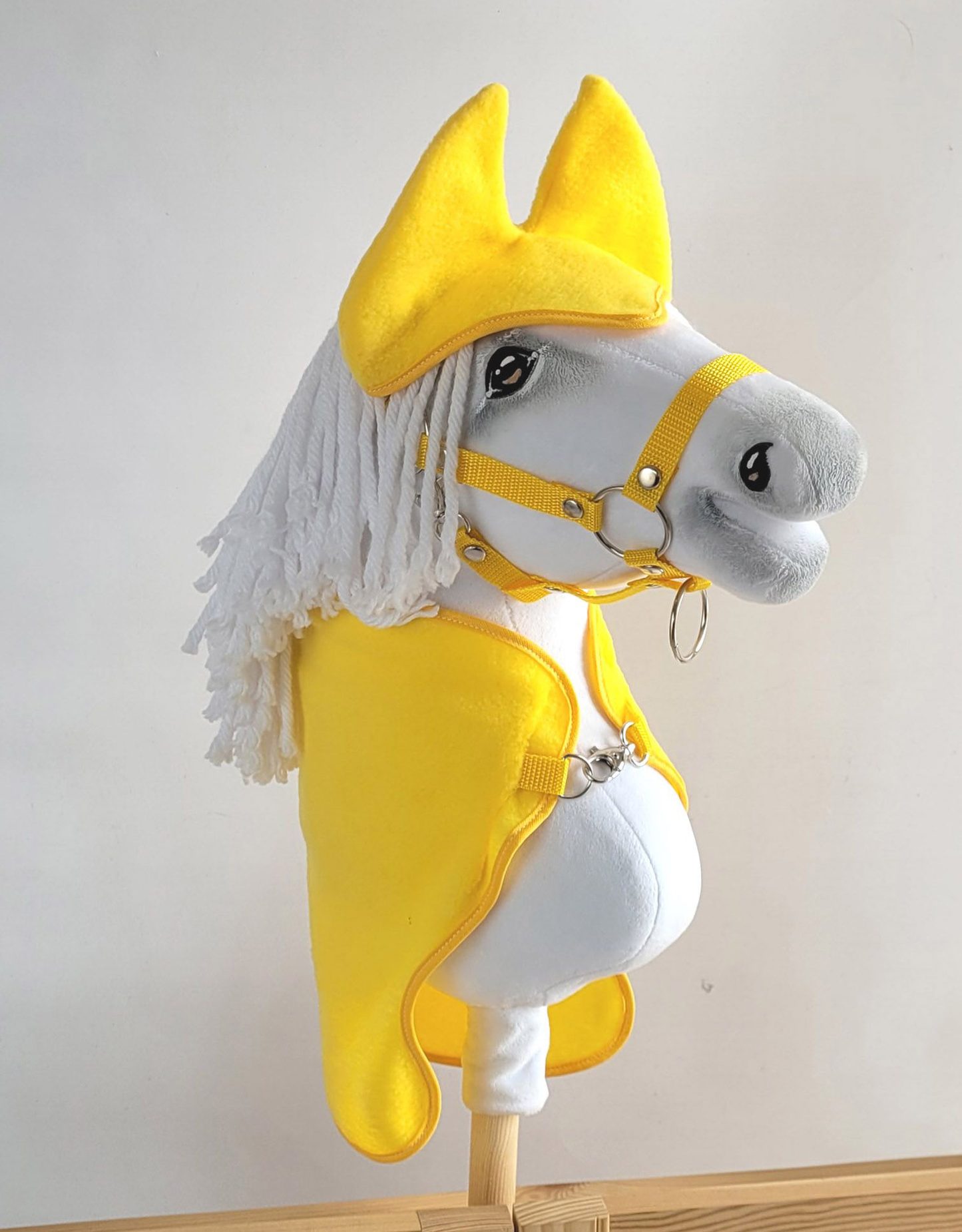 Zestaw dla Hobby Horse uniwersalny A4 i A5: polarowa derka + nauszniki – żółty