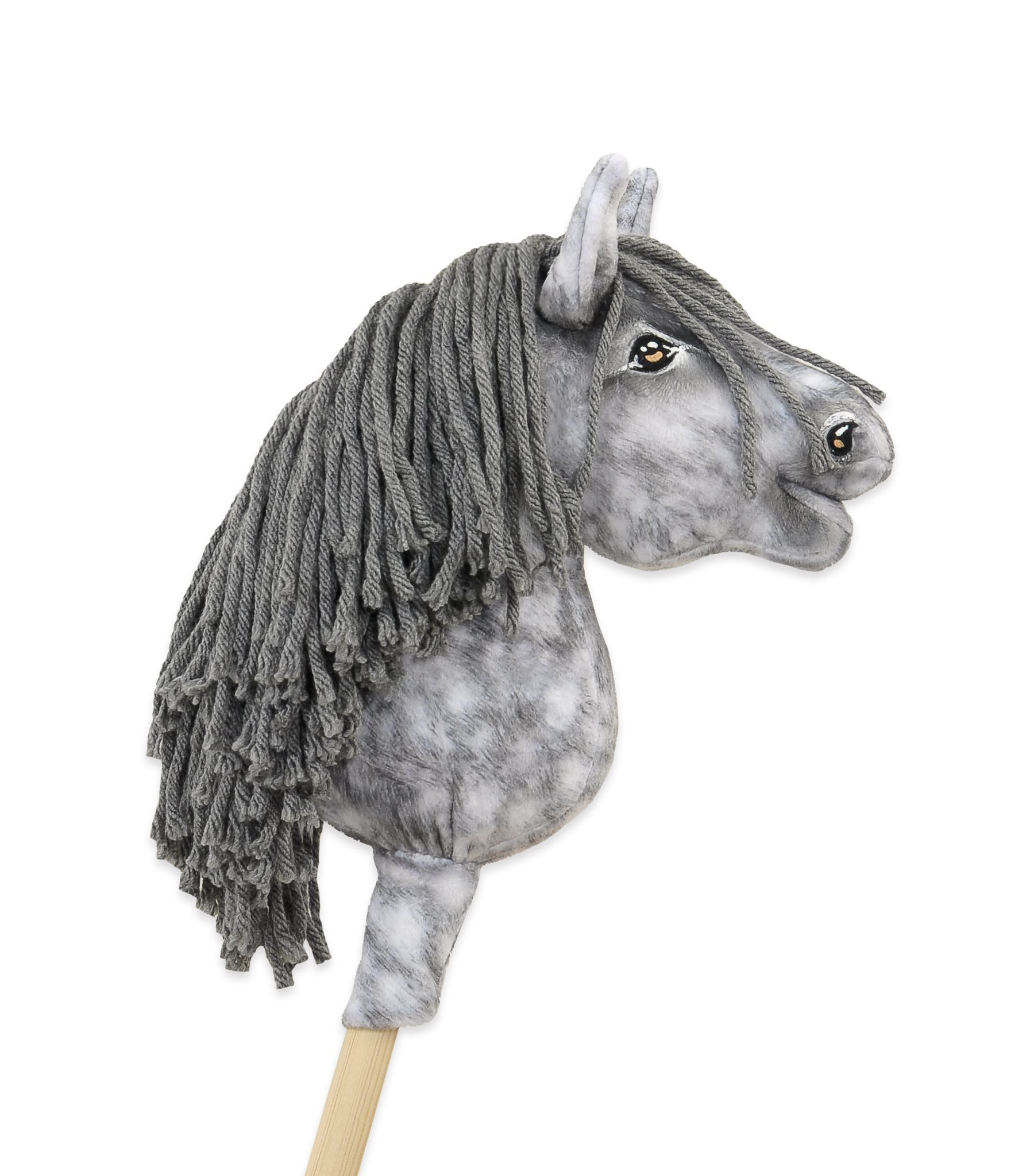 Hobby Horse Mały koń na kiju Premium siwek jabłkowity z siwą grzywą A5